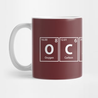 Ocarina (O-C-Ar-I-Na) Periodic Elements Spelling Mug